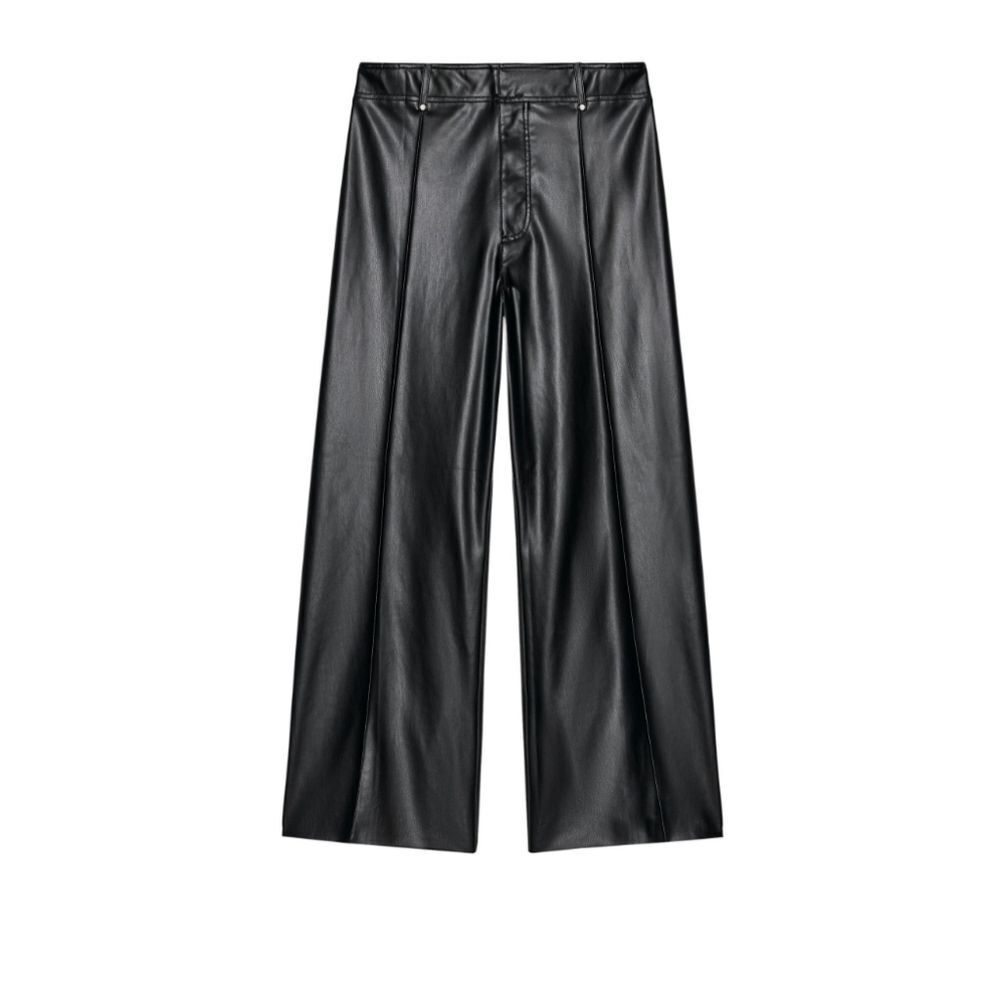 1454 NWT ZW COLLECTION FAUX LEATHER TAILORED WIDE LEG PANTS Sz US 2